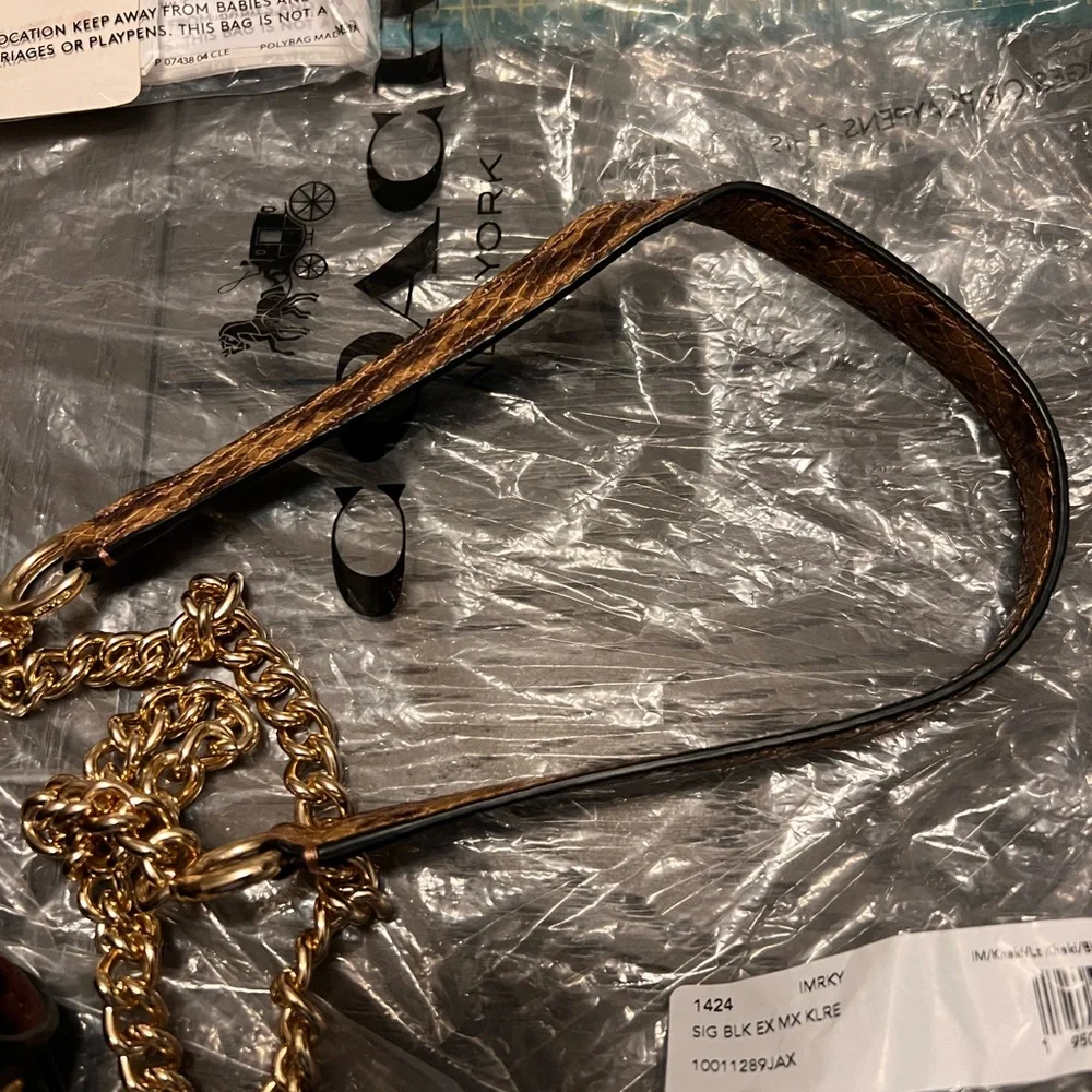 Authentic Coach Black & Brown Crossbody Bag with Matching Wallet - Picture 15 of 16